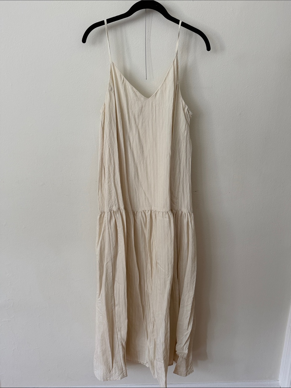 Women's Cream V-Neck Slip Dress